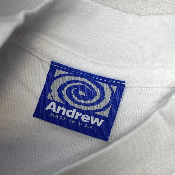 NEW ANDREW Men’s Graphic Short Sleeve Tee Shirt White Size XL - Picture 5 of 5
